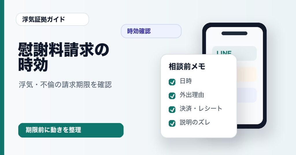 浮気不倫の慰謝料請求の時効