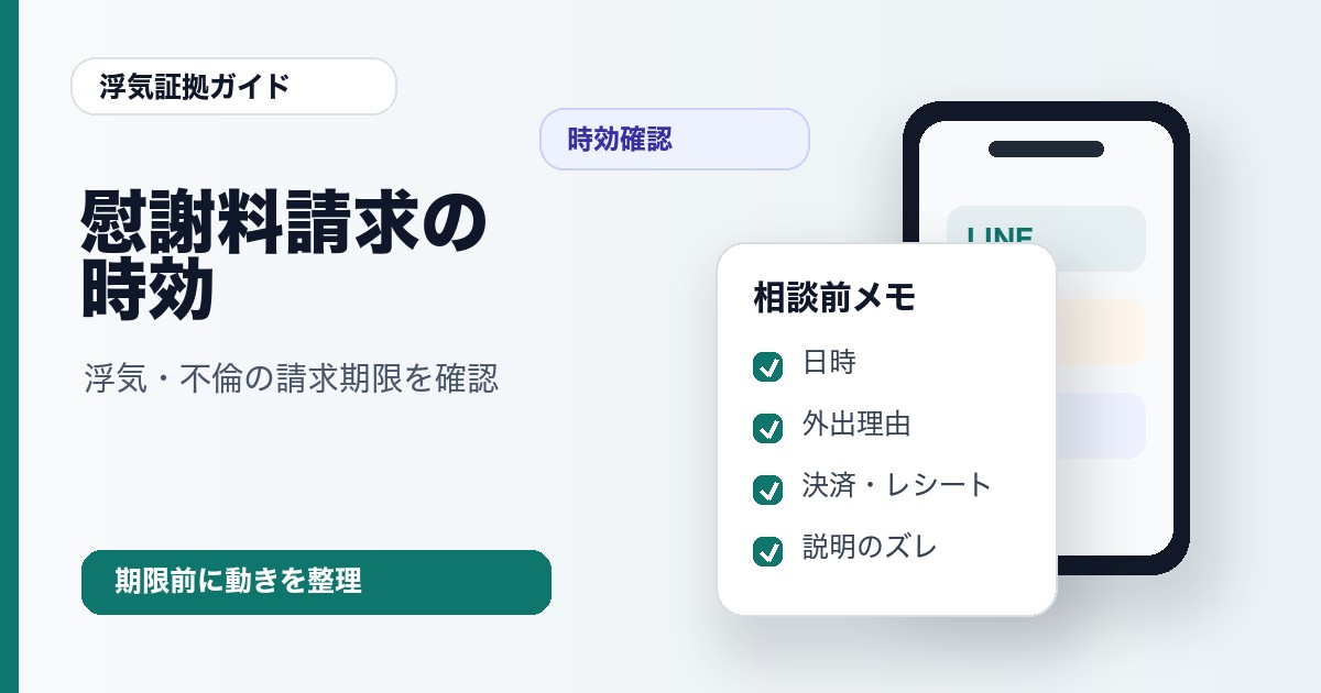 浮気不倫の慰謝料請求の時効