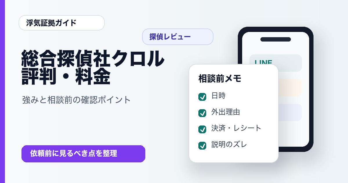 総合探偵社クロルの評判と料金