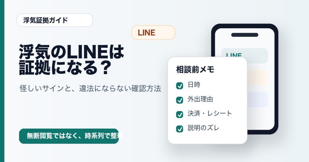 浮気のLINEは証拠になる？怪しいサインと違法にならない確認方法のアイキャッチ